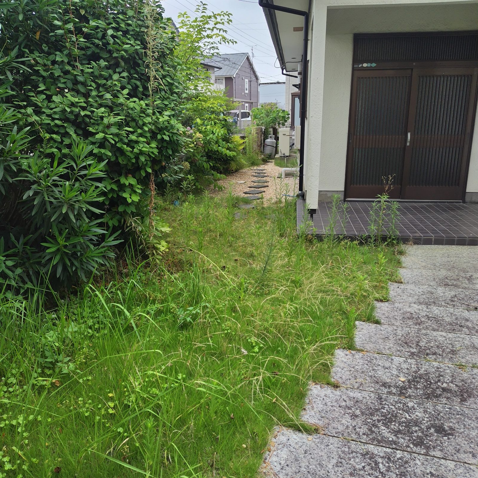 【草刈り事例】ひたちなか市の空き家のお庭をお盆前にスッキリ! 作業写真4
